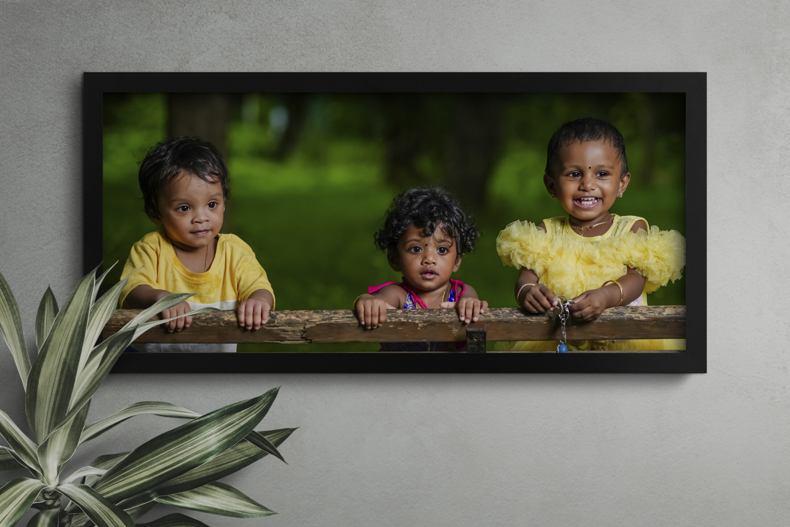 Empty frame on a wall